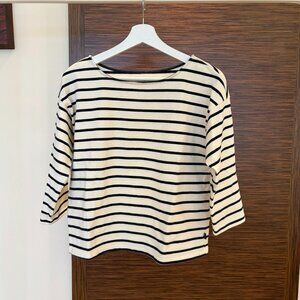 L.L.Bean Striped 3/4 Sleeve Top